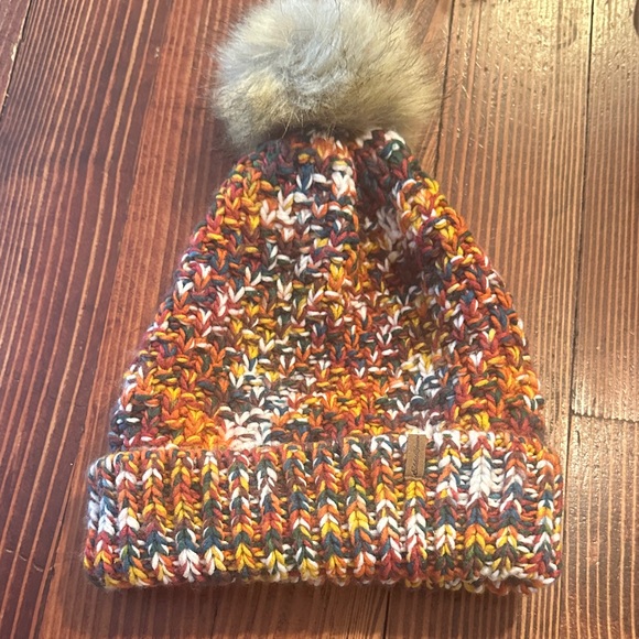 Eddie Bauer Accessories - Sold ✅Eddie Bauer Colorful Knit Beanie with Pom-Pom
